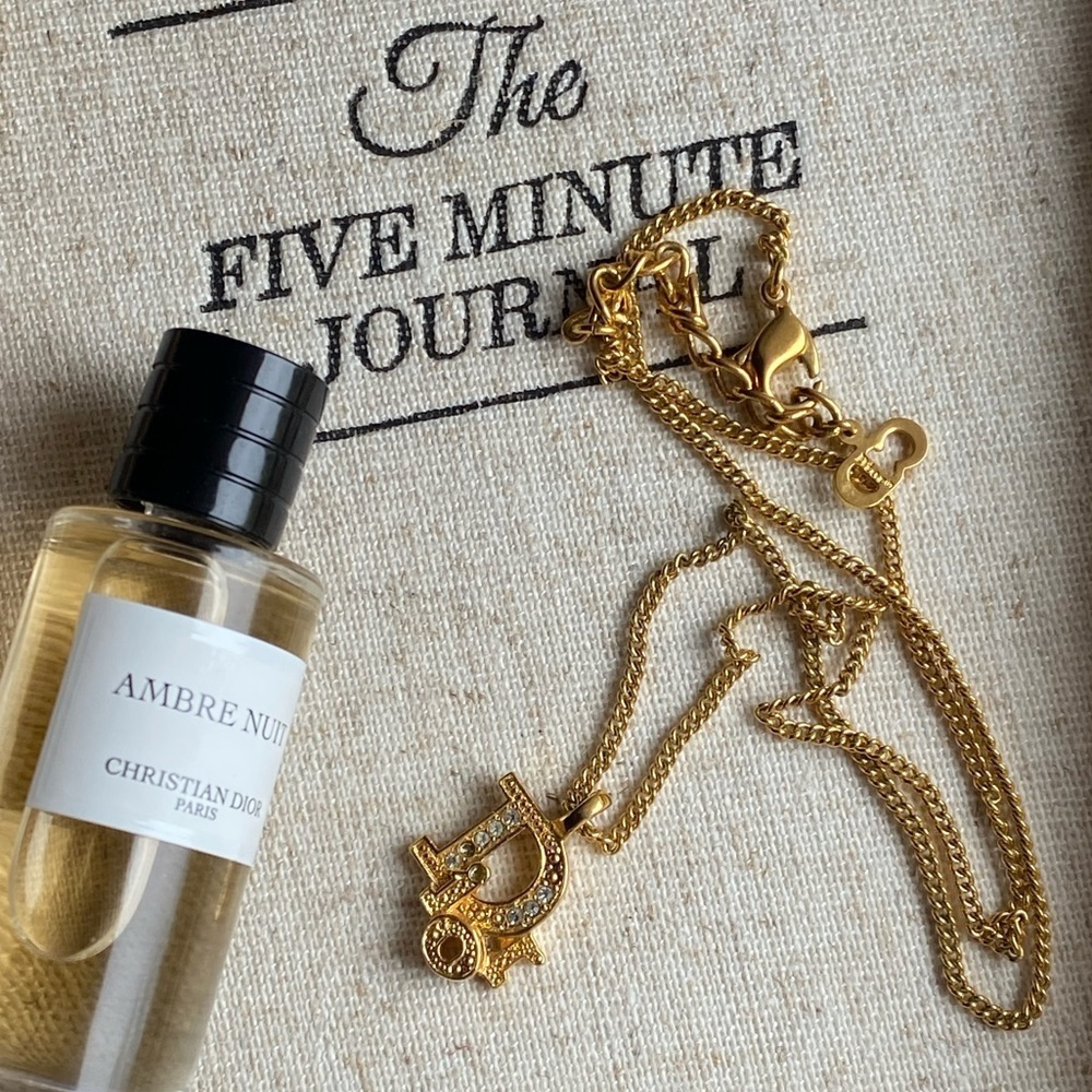 AUTHENTIC Christian Dior vintage gold tone logo necklace - Picture 15 of 15